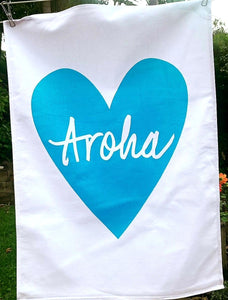 Much Love, Big Love & Aroha Tea Towels by Tuesday Print