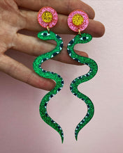 Load image into Gallery viewer, Sparkly Snake Earrings by Studio Soph
