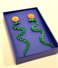 Load image into Gallery viewer, Sparkly Snake Earrings by Studio Soph
